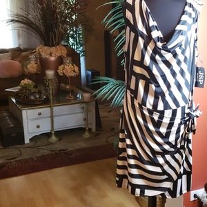 Striped Wrap Dress